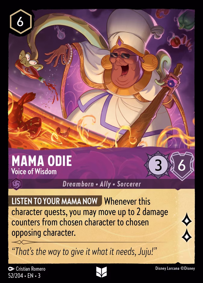 Mama Odie - Voice of Wisdom 3-52 Lorcana card