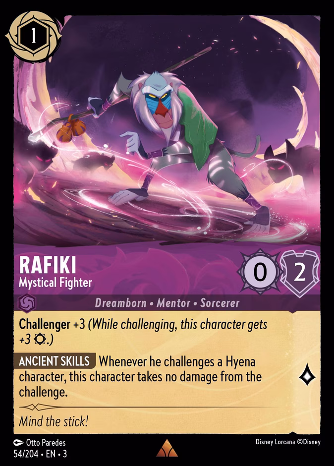 Rafiki - Mystical Fighter 3-54 Lorcana card