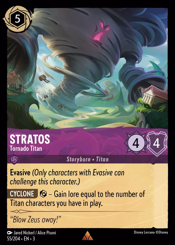 Stratos - Tornado Titan 3-55 Lorcana card