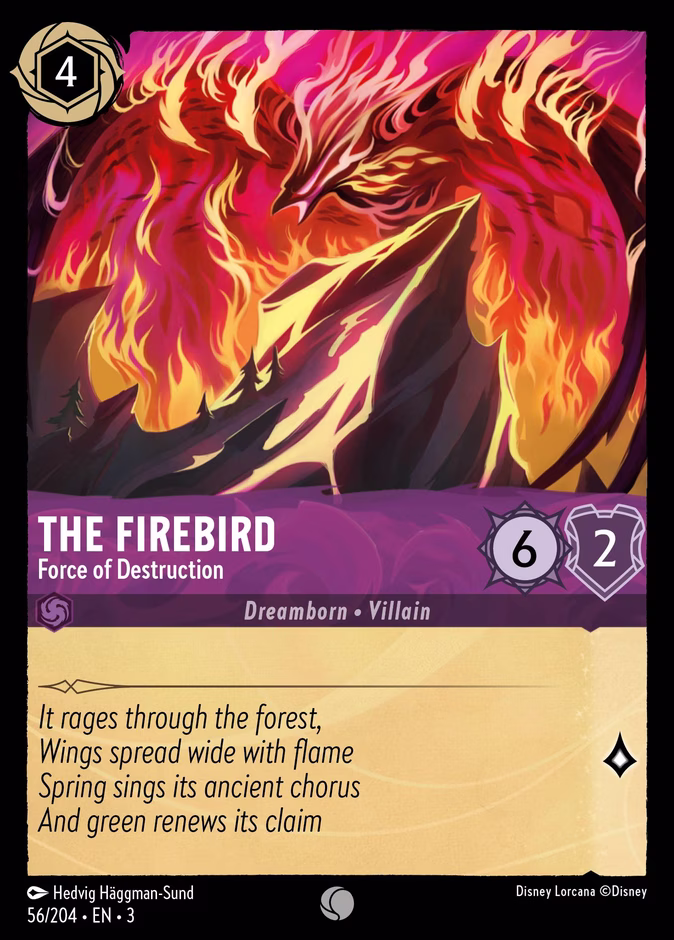 The Firebird - Force of Destruction 3-56 Lorcana card