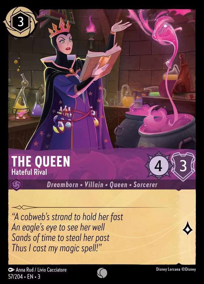 The Queen - Hateful Rival 3-57 Lorcana card