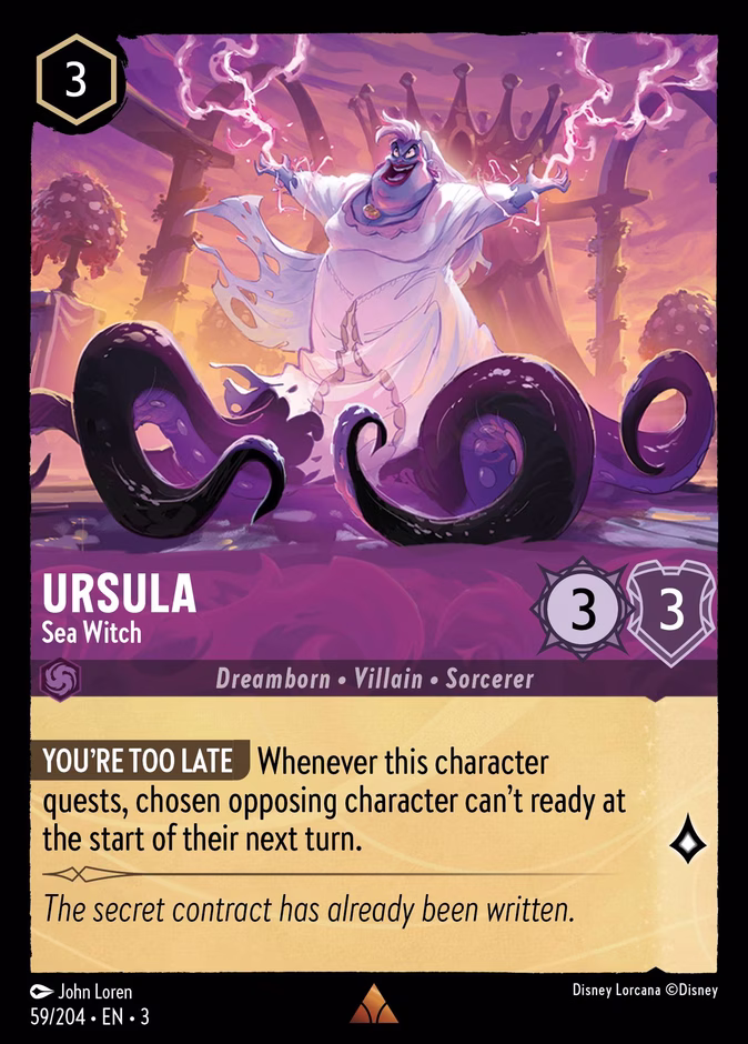 Ursula - Sea Witch 3-59 Lorcana card