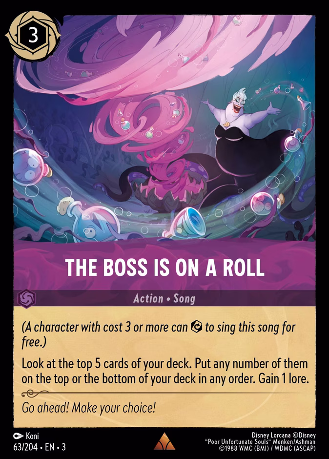 The Boss is on a Roll 3-63 Lorcana card