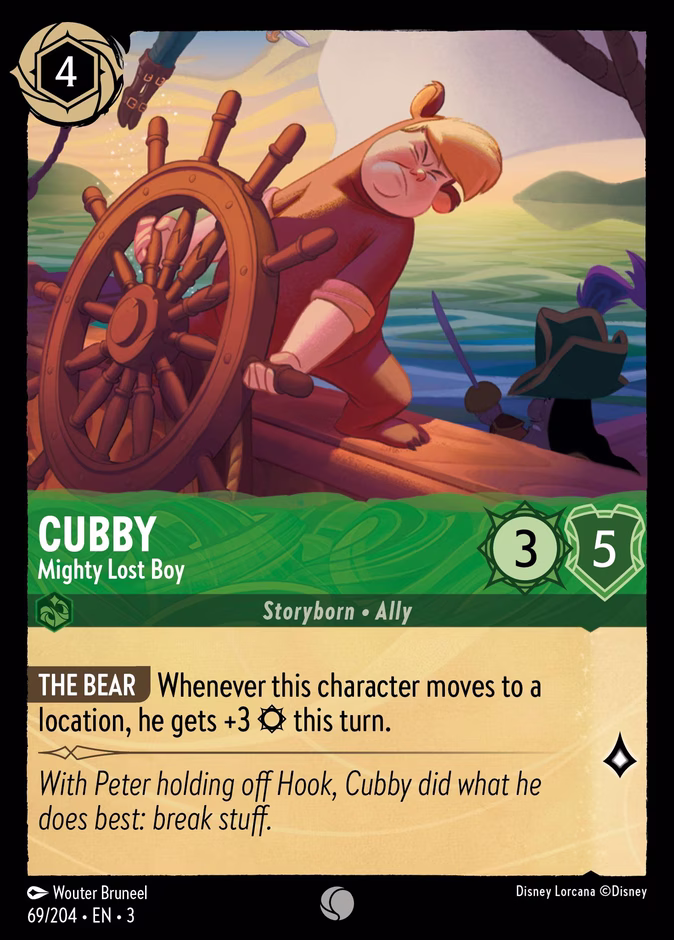 Cubby - Mighty Lost Boy 3-69 Lorcana card