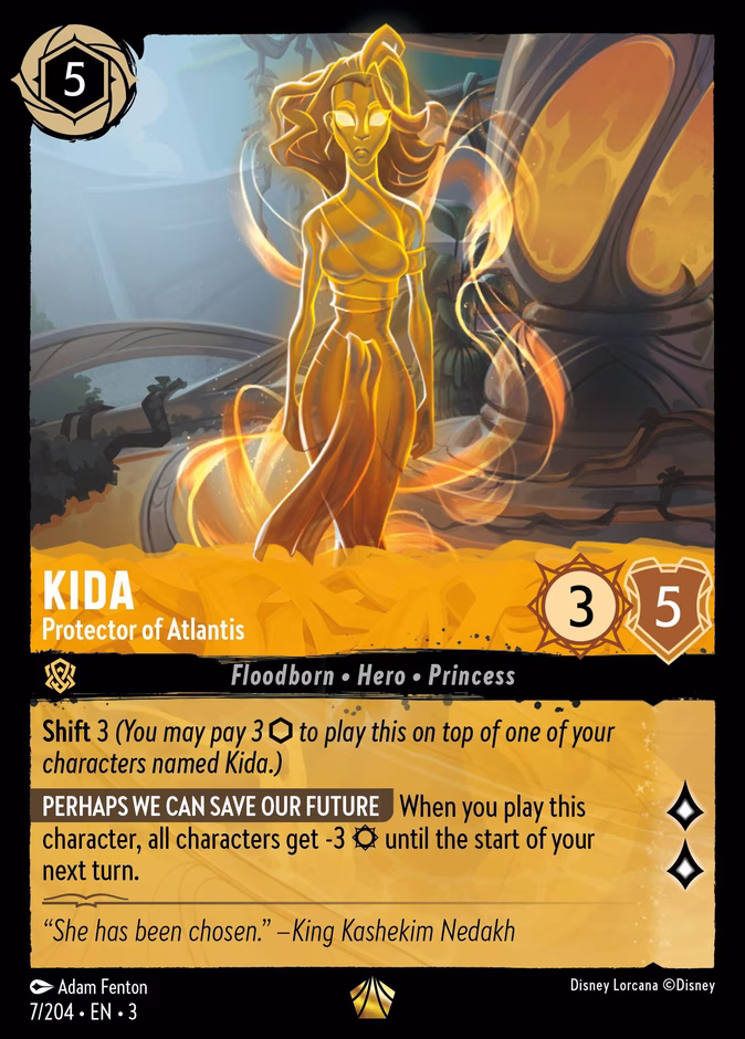 Kida - Protector of Atlantis 3-7 Lorcana card
