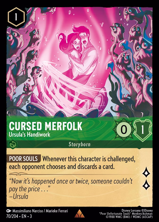 Cursed Merfolk - Ursula's Handiwork 3-70 Lorcana card