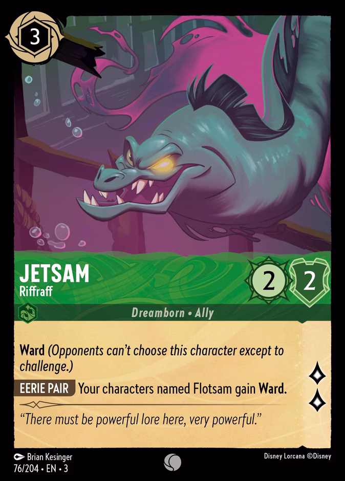 Jetsam - Riffraff 3-76 Lorcana card