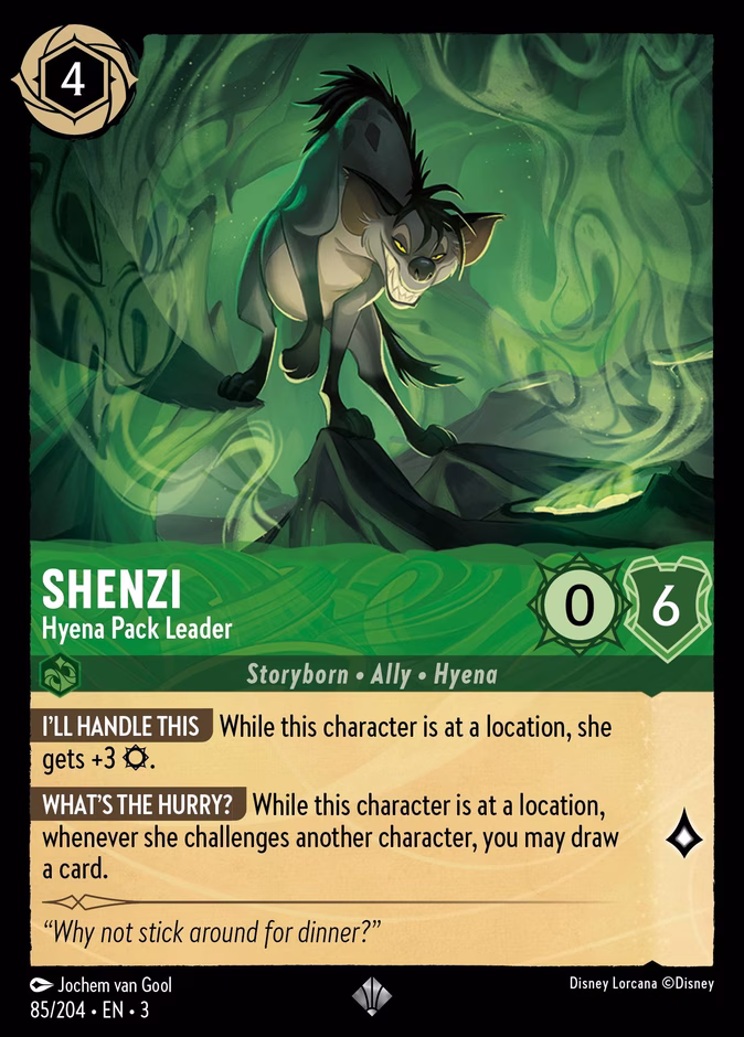 Shenzi - Hyena Pack Leader 3-85 Lorcana card