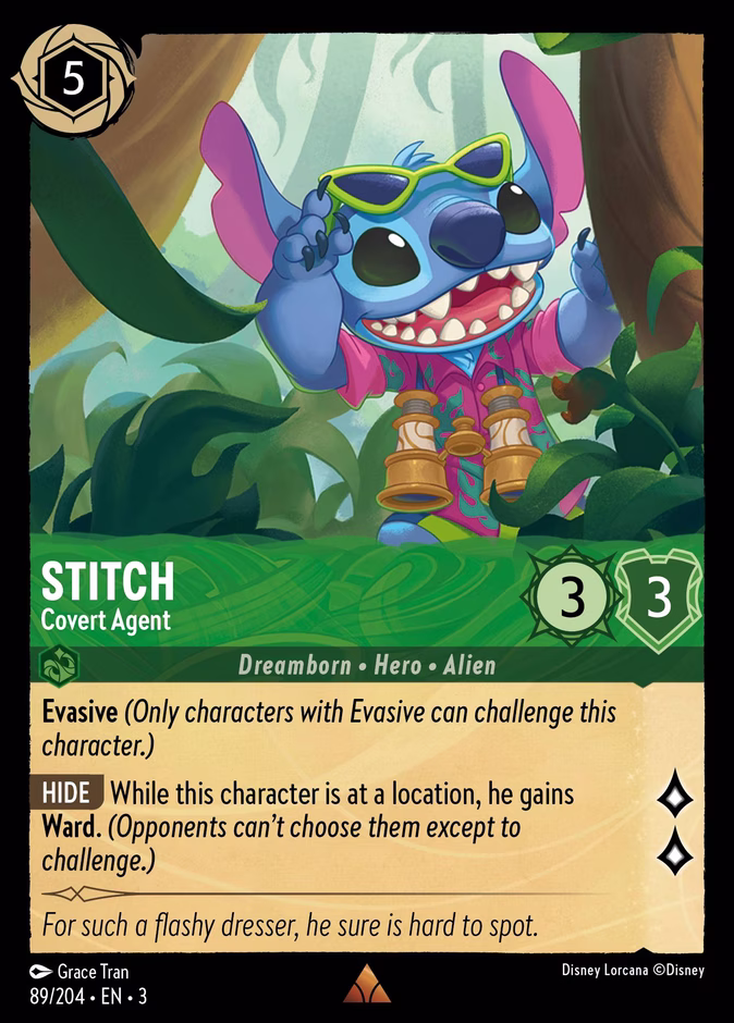 Stitch - Covert Agent 3-89 Lorcana card