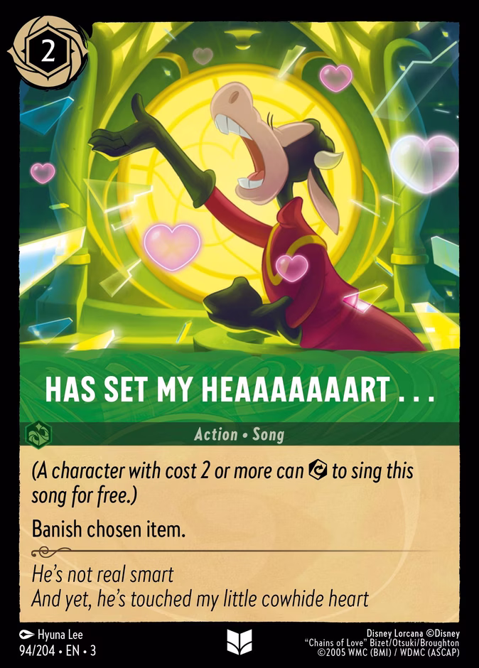 Has Set My Heaaaaaaart . . . 3-94 Lorcana card