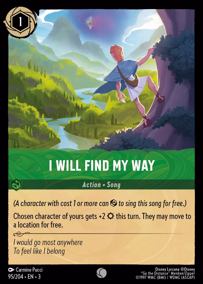 I Will Find My Way 3-95 Lorcana card