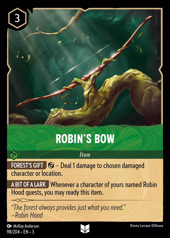 Robin's Bow 3-98 Lorcana card