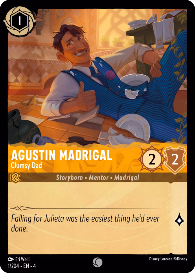 Agustin Madrigal - Clumsy Dad 4-1 Lorcana card