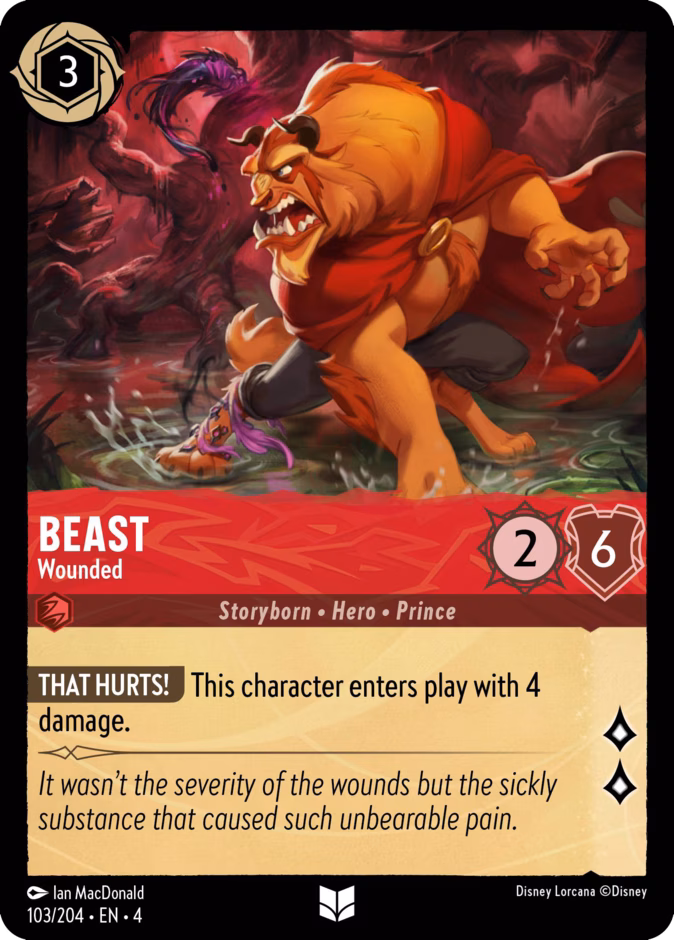 Beast - Wounded 4-103 Lorcana card