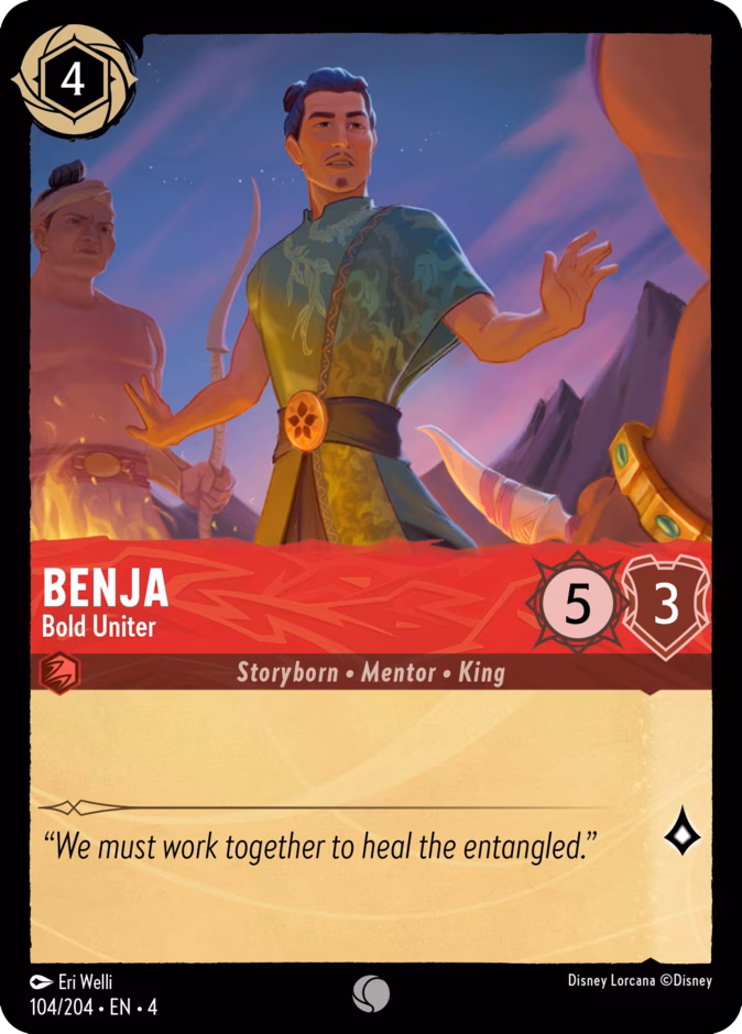 Benja - Bold Uniter 4-104 Lorcana card