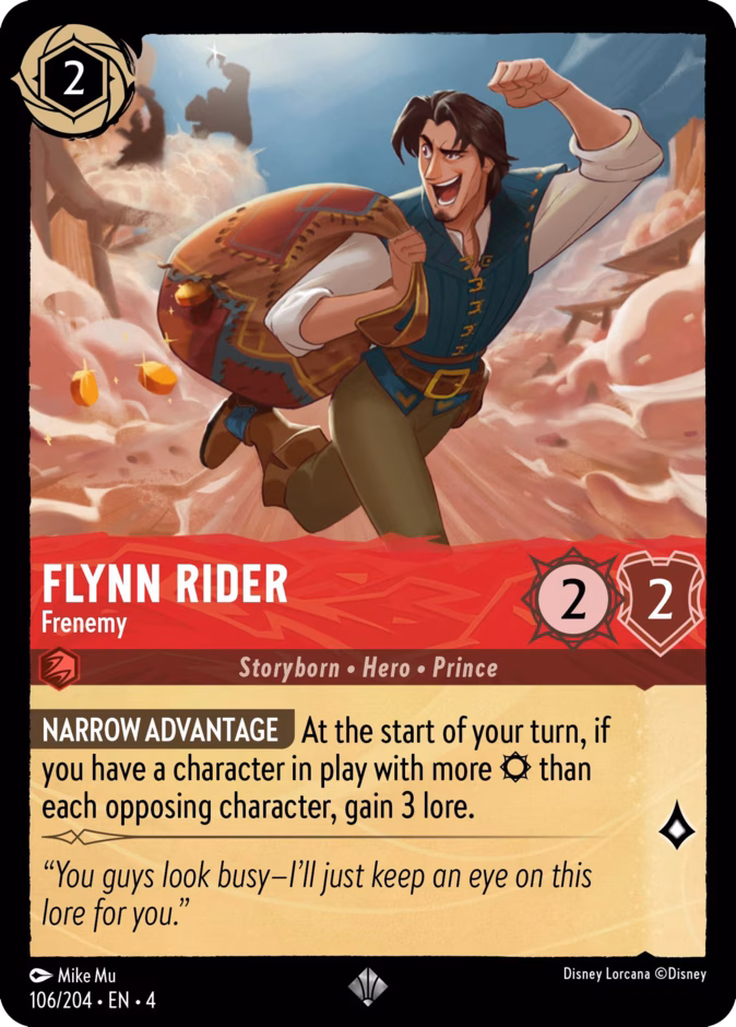 Flynn Rider - Frenemy 4-106 Lorcana card