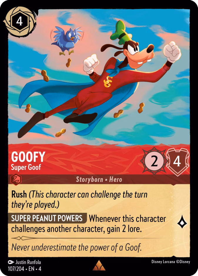 Goofy - Super Goof 4-107 Lorcana card