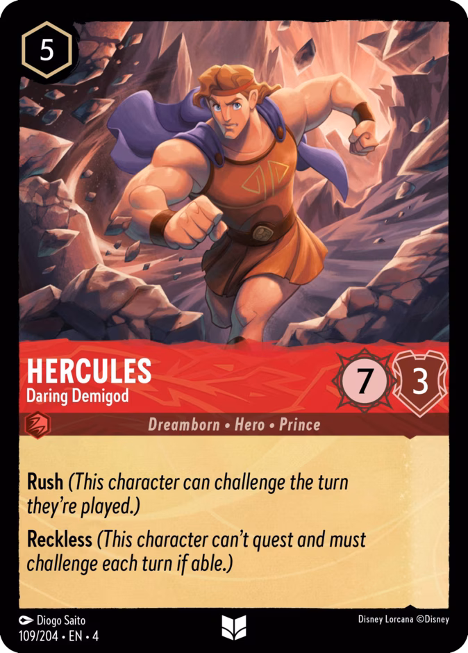 Hercules - Daring Demigod 4-109 Lorcana card