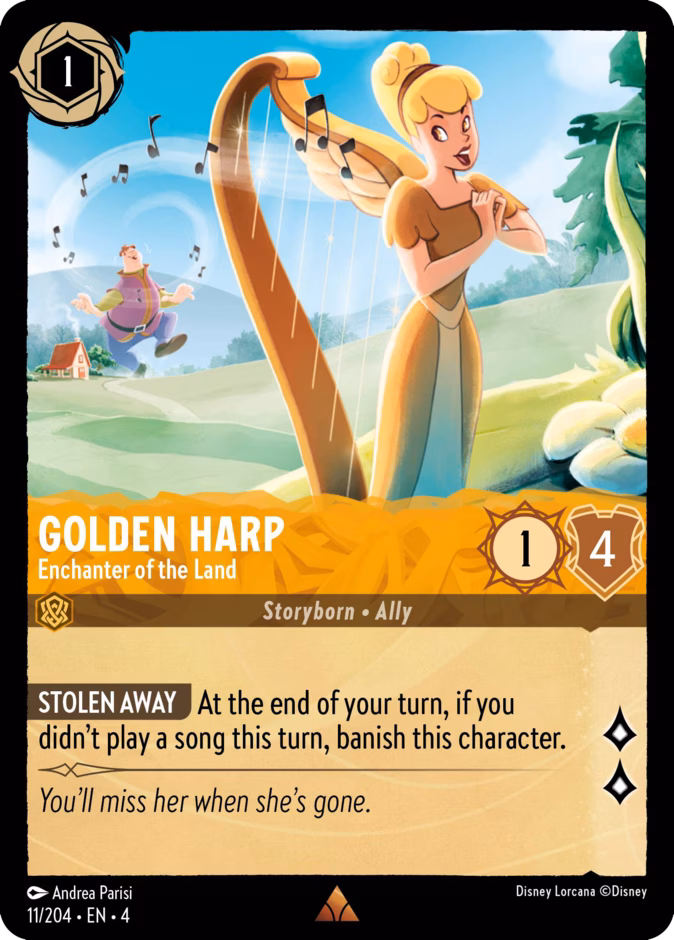 Golden Harp - Enchanter of the Land 4-11 Lorcana card