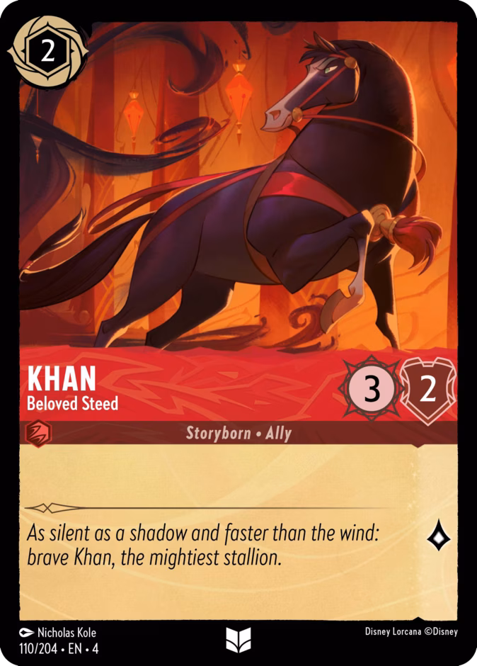 Khan - Beloved Steed 4-110 Lorcana card