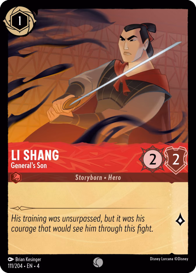Li Shang - General’s Son 4-111 Lorcana card