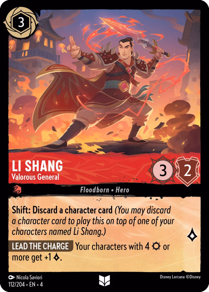 Li Shang - Valorous General 4-112 Lorcana card