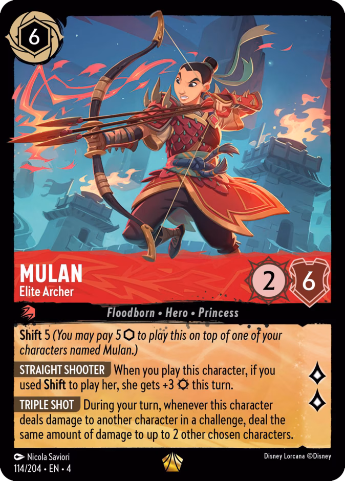 Mulan - Elite Archer 4-114 Lorcana card