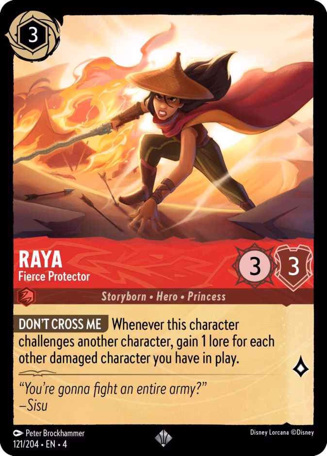 Raya - Fierce Protector 4-121 Lorcana card