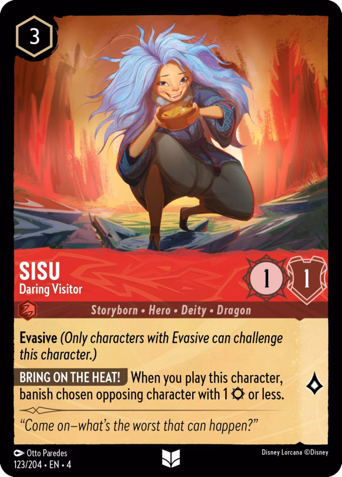 Sisu - Daring Visitor 4-123 Lorcana card