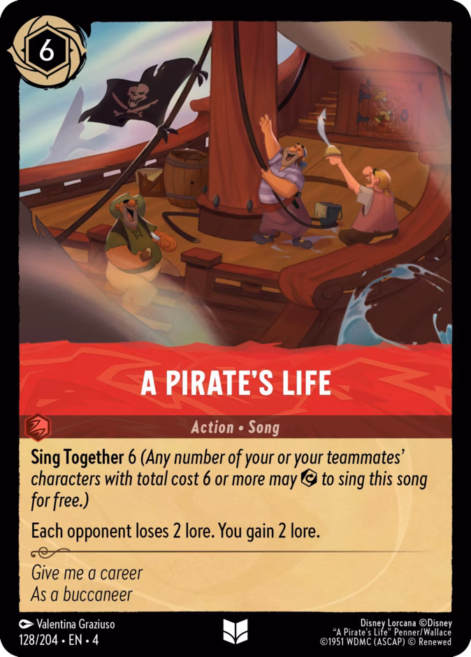 A Pirate’s Life 4-128 Lorcana card