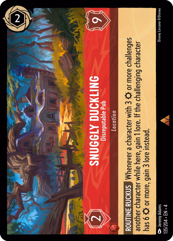 Snuggly Duckling - Disreputable Pub 4-135 Lorcana card