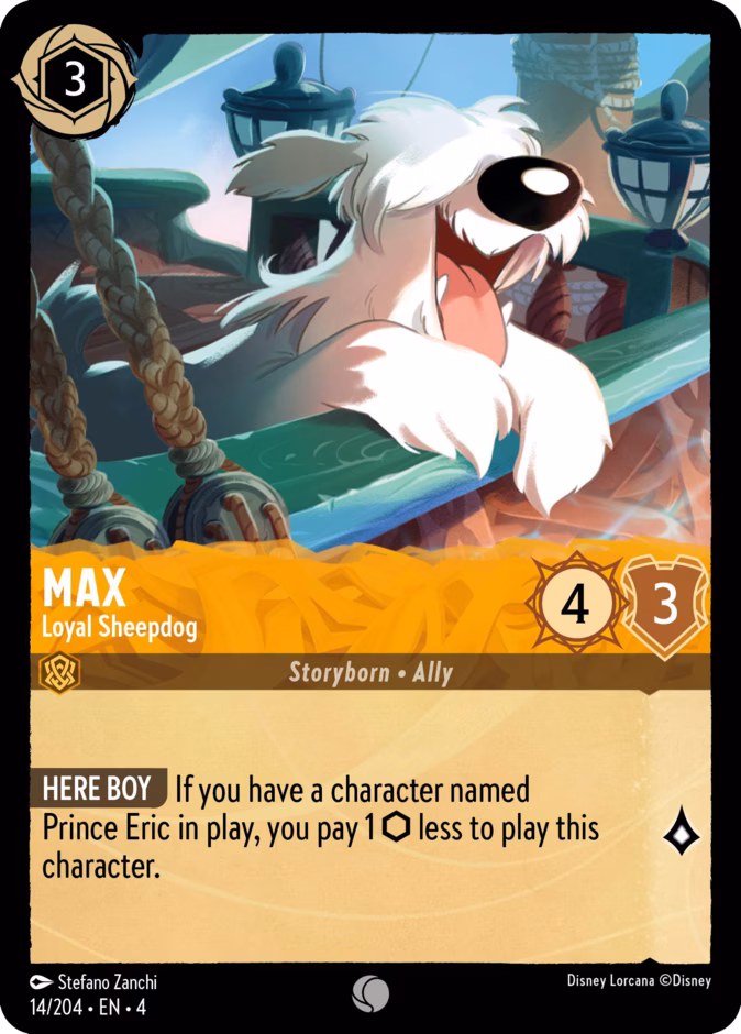 Max - Loyal Sheepdog 4-14 Lorcana card