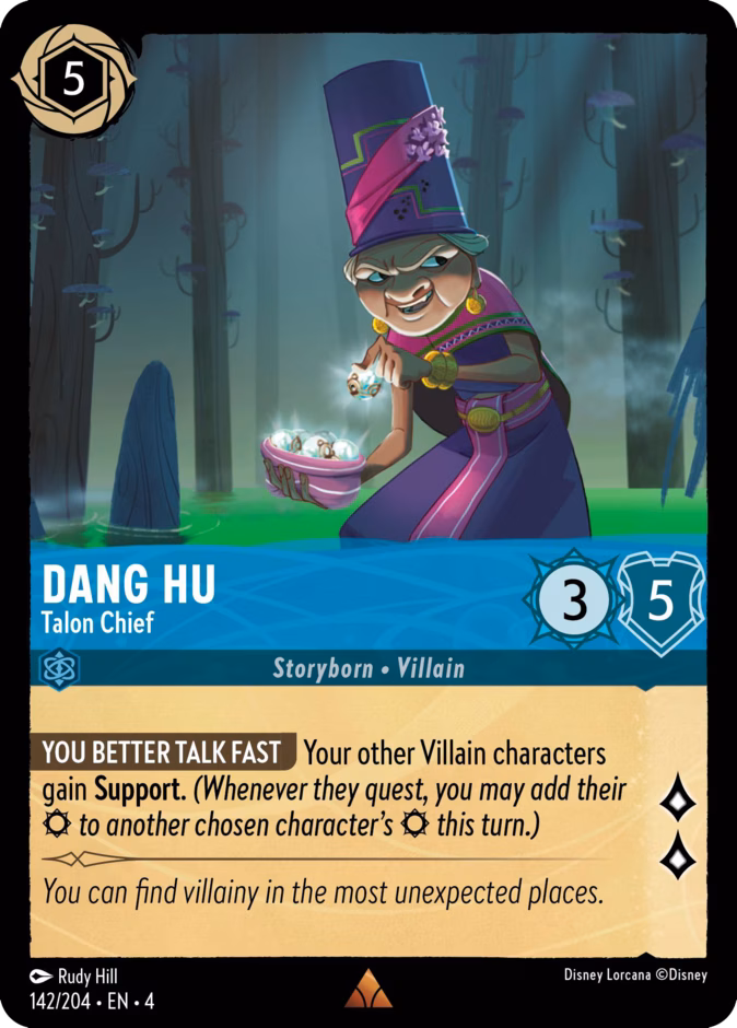 Dang Hu - Talon Chief 4-142 Lorcana card