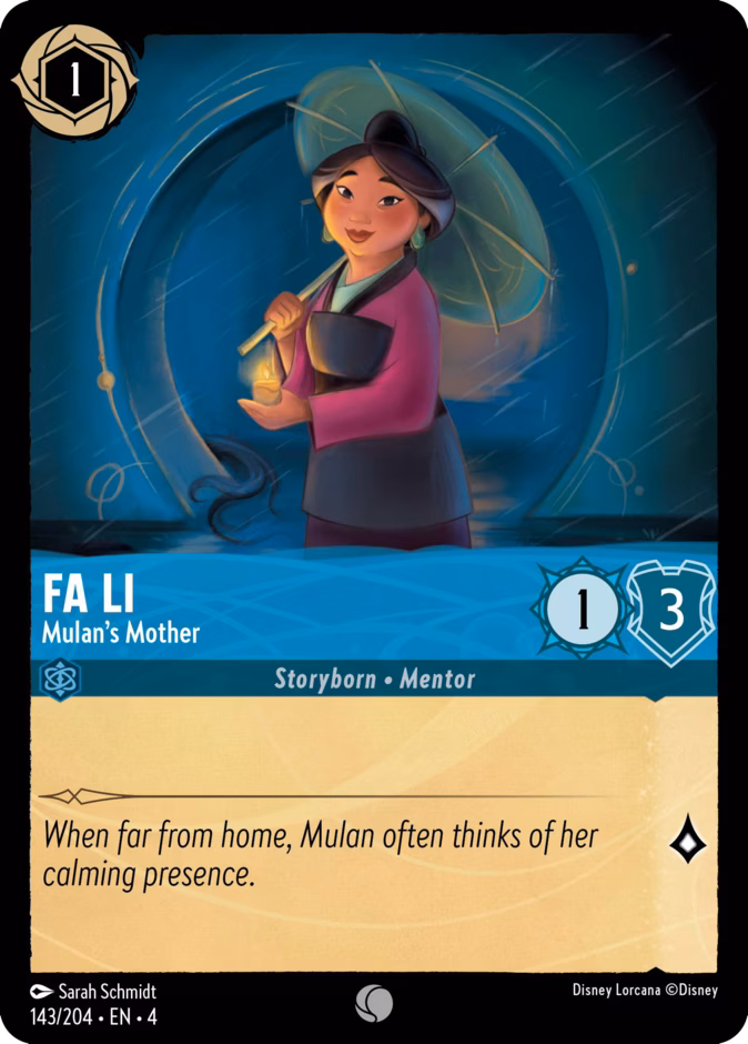 Fa Li - Mulan’s Mother 4-143 Lorcana card