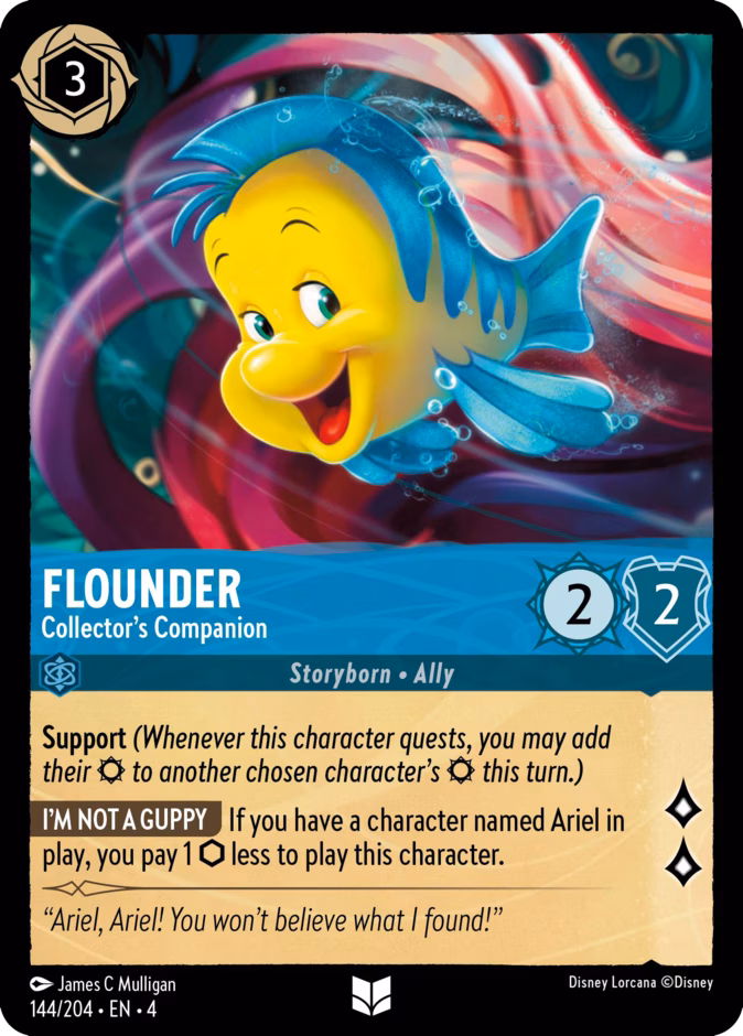 Flounder - Collector’s Companion 4-144 Lorcana card