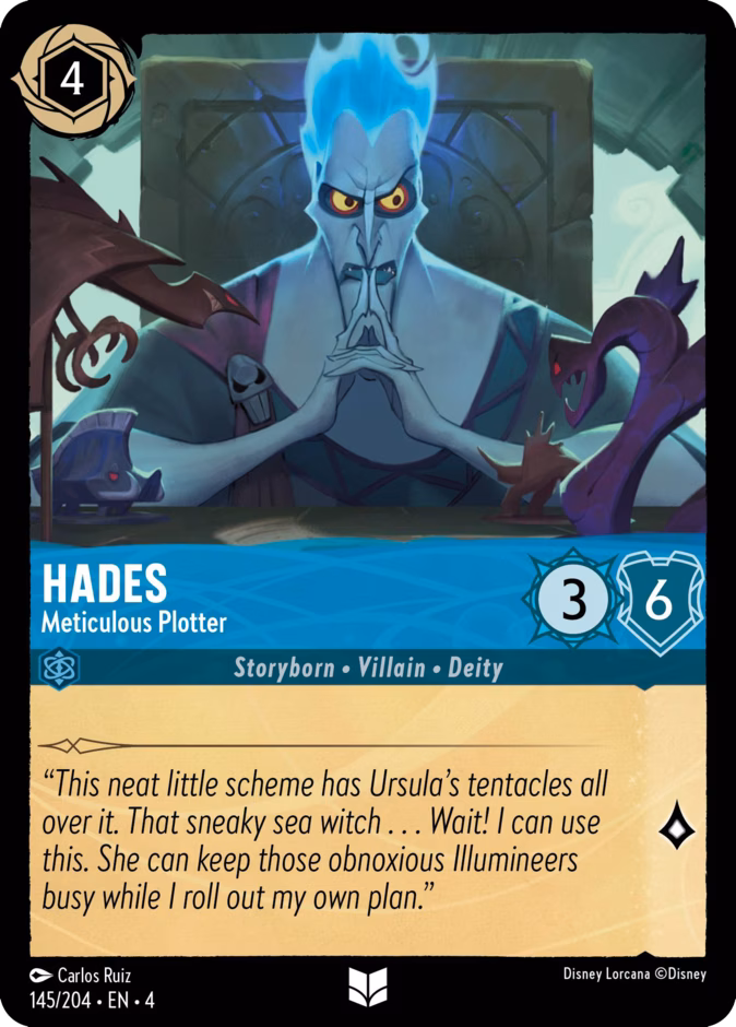 Hades - Meticulous Plotter 4-145 Lorcana card
