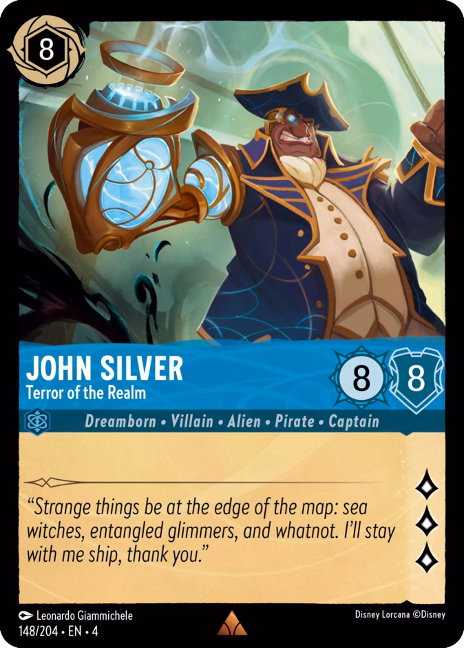 John Silver - Terror of the Realm 4-148 Lorcana card