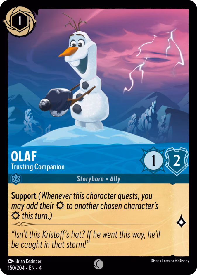 Olaf - Trusting Companion 4-150 Lorcana card