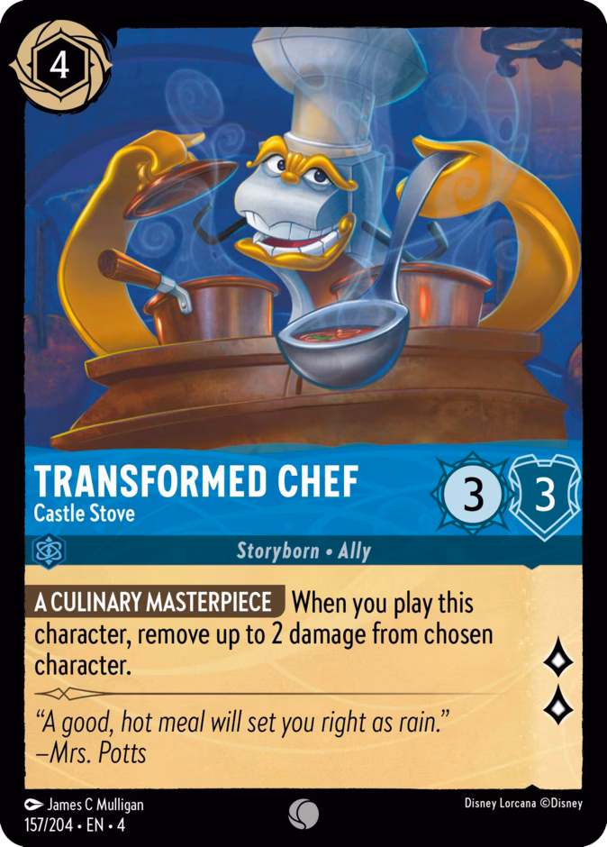 Transformed Chef - Castle Stove 4-157 Lorcana card