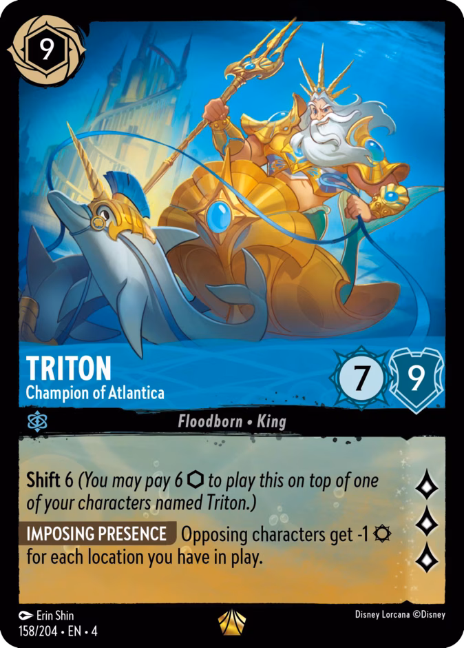 Triton - Champion of Atlantica 4-158 Lorcana card