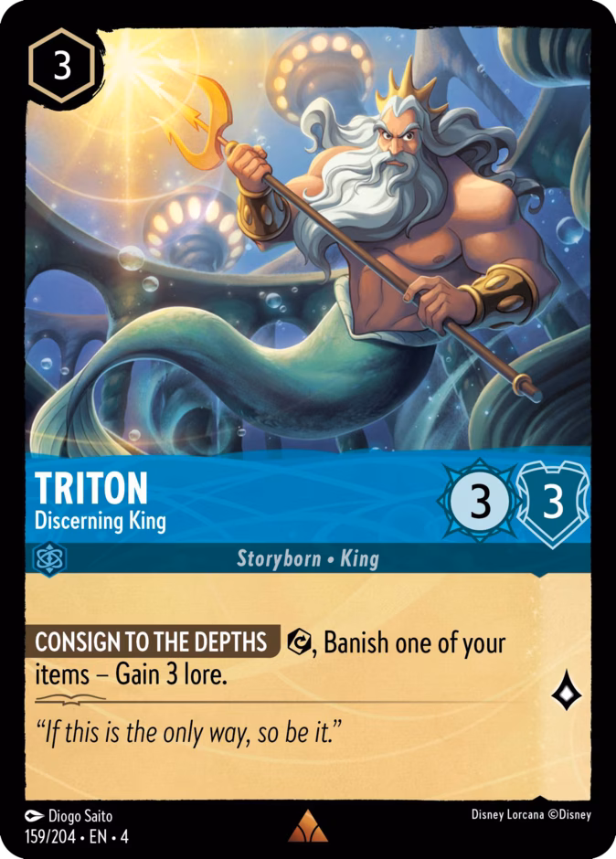Triton - Discerning King 4-159 Lorcana card