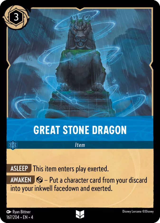 Great Stone Dragon 4-167 Lorcana card