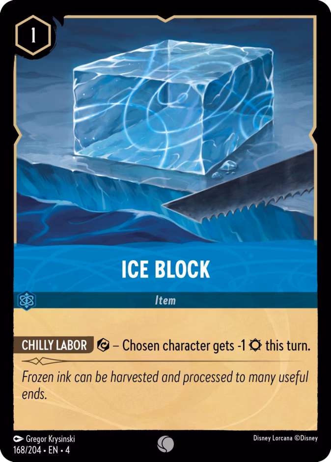 Ice Block 4-168 Lorcana card