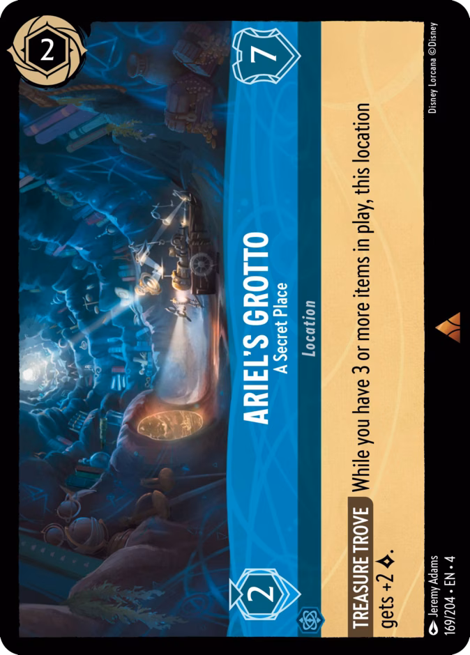 Ariel’s Grotto - A Secret Place 4-169 Lorcana card