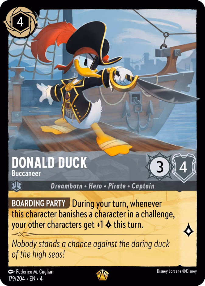 Donald Duck - Buccaneer 4-179 Lorcana card