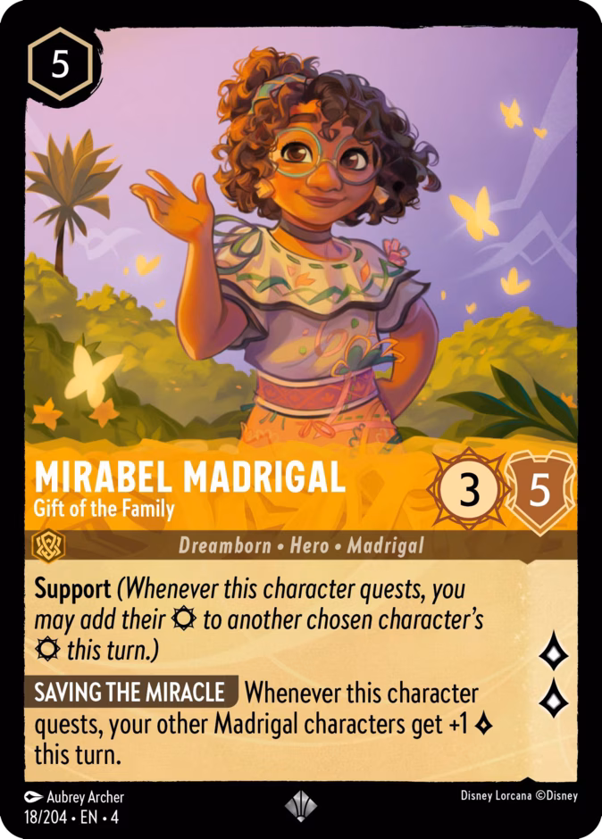 Mirabel Madrigal - Gift of the Family 4-18 Lorcana card