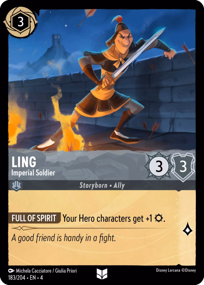 Ling - Imperial Soldier 4-183 Lorcana card