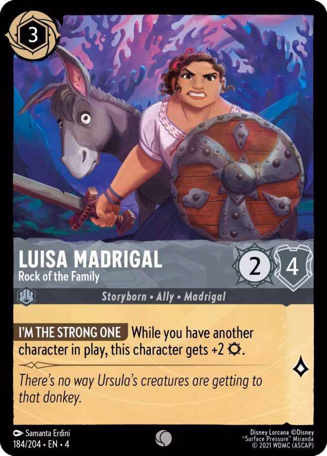 Luisa Madrigal - Rock of the Family 4-184 Lorcana card