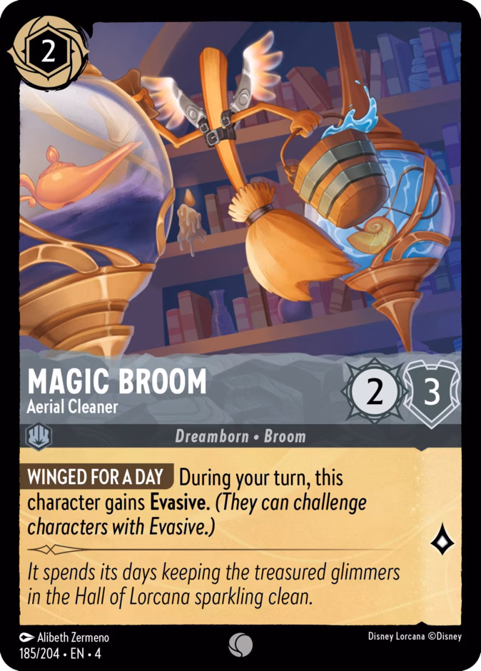 Magic Broom - Aerial Cleaner 4-185 Lorcana card
