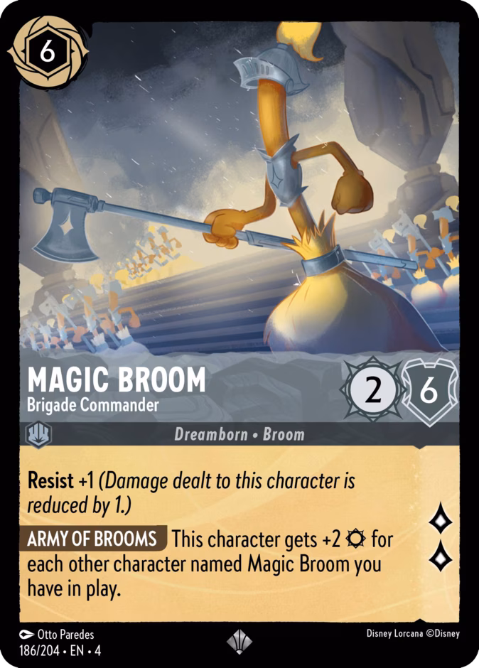 Magic Broom - Brigade Commander 4-186 Lorcana card